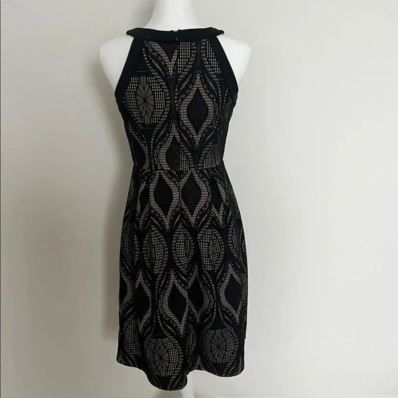 Enfocus Studio Elegant Black Patterned Dress - Picture 3 of 4
